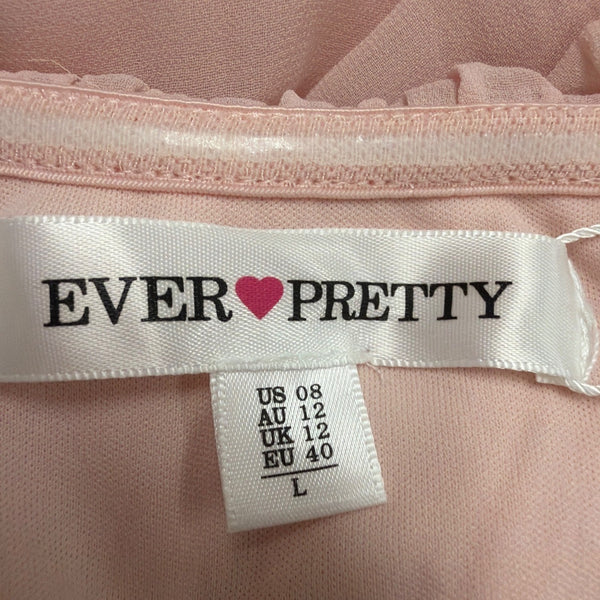 Ever Pretty Womens Pink Polyester Off Shoulder Maxi Dress Size L