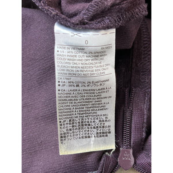 Banana Republic Women's Purple Corduroy Tube Skirt Sz 0