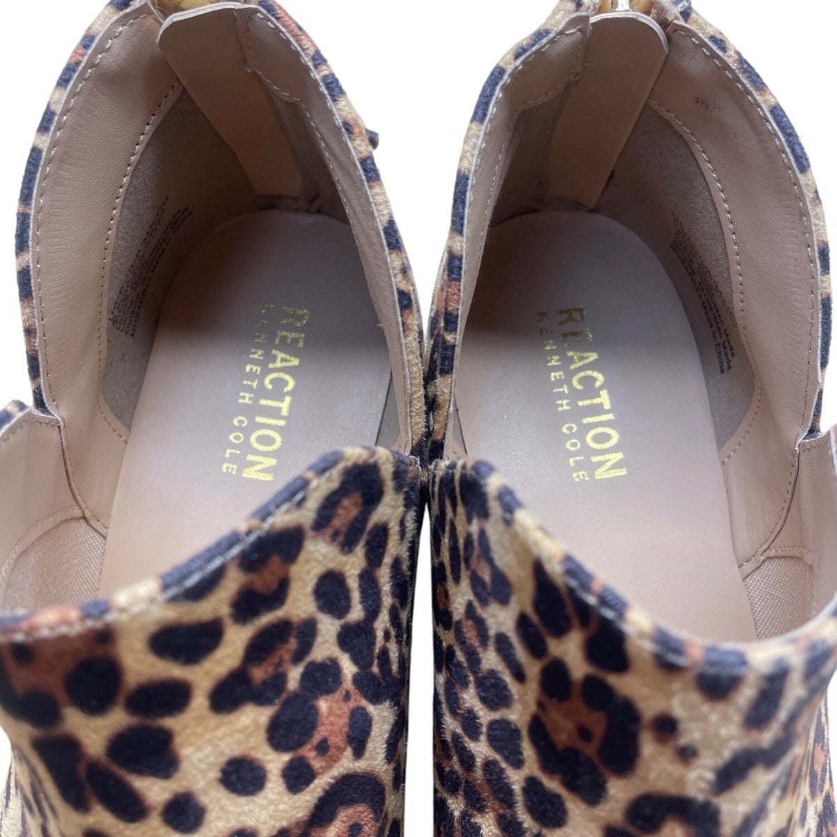 Reaction Kenneth Cole Women’s Brown Leopard Print Back Zip  Sz 8.5