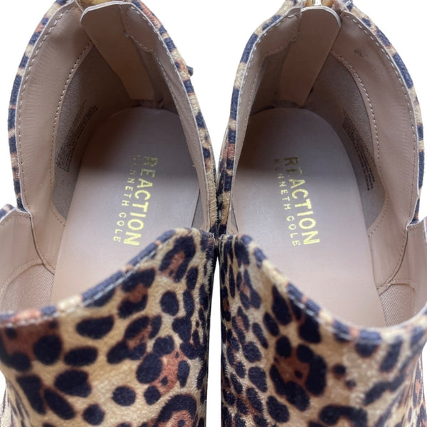Reaction Kenneth Cole Women’s Brown Leopard Print Back Zip  Sz 8.5