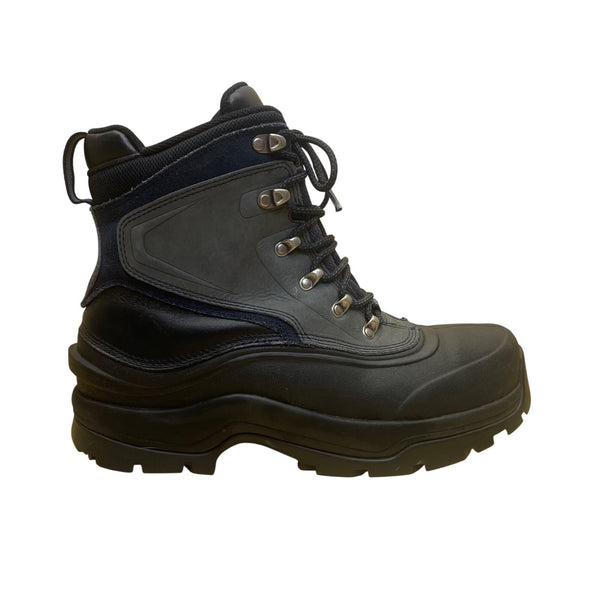 Lands’ End Men’s Black & Navy Lace Up Waterproof Winter Hiking Boots Size 9.5