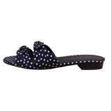 Marc Fisher Women’s Black Multi-Color Polka Dot Laken Slide Sandals Size 7.5 M