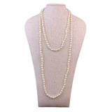 Freshwater Baroque Pearl Necklace Long Strand White Irregular Beads  Jewelry