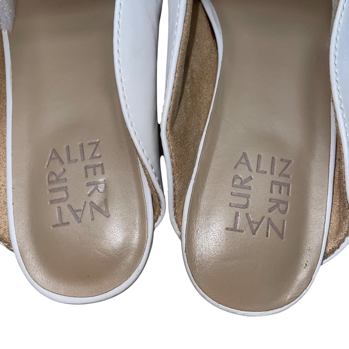 Naturalizer Women’s White Man-Made Slip-On Loafers Kayden Mule Size 7.5W