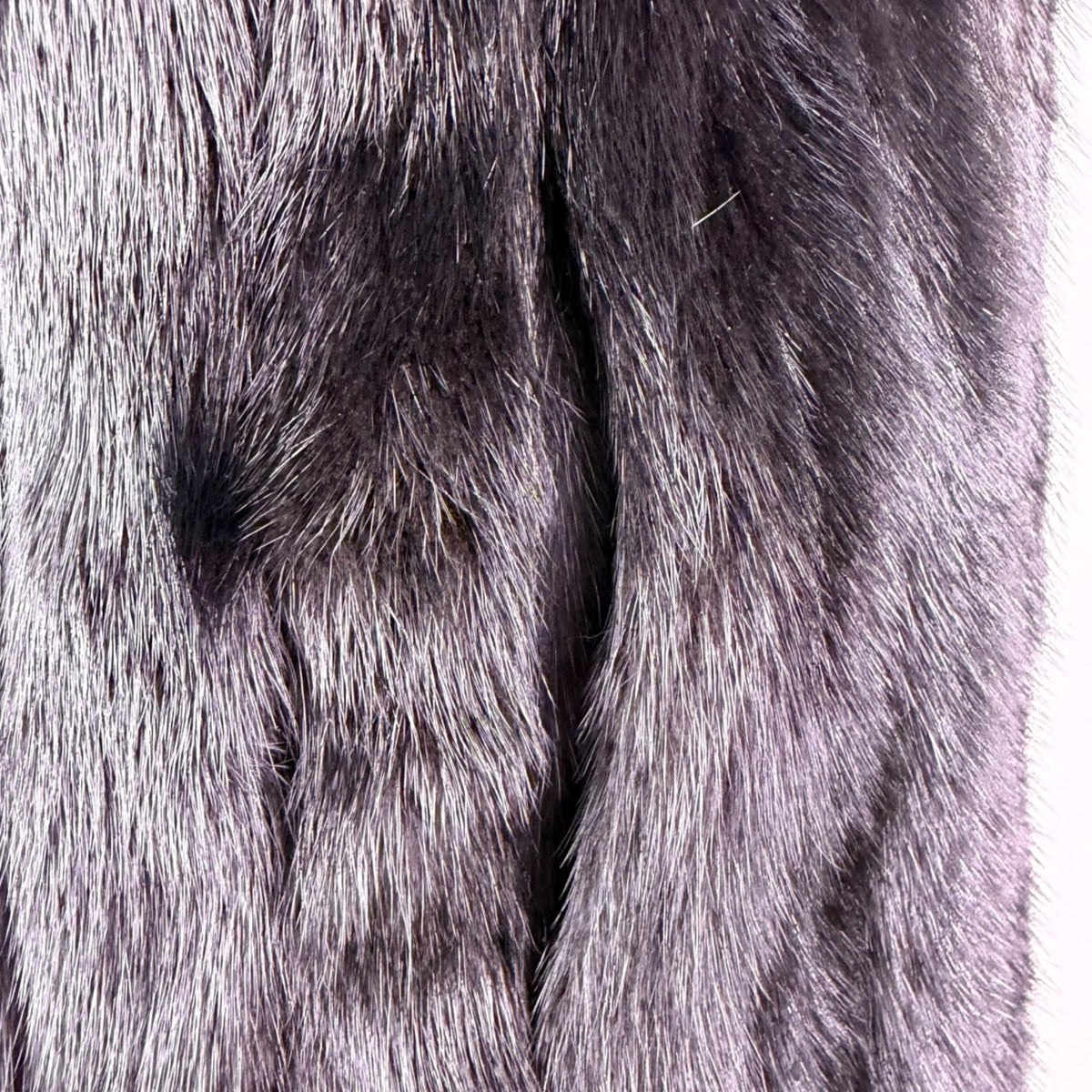 Black Womens Mink Fur Coat Luxury Long Full-Length Button-Up Soft Textured Sz M