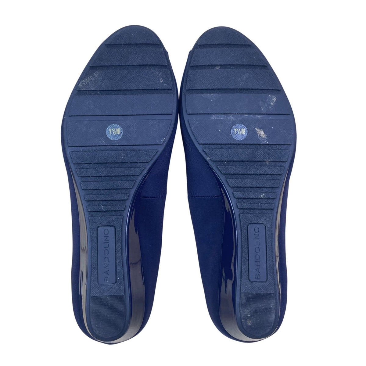 Bandolino Women’s Blue Navy Wedge Candra 2 Peep-Toe Shoes Size 7.5M