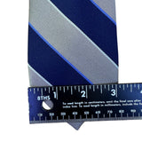 Jos A Bank Mens Blue & Gray 100% Silk Striped Tie Stain Resistant Made In China