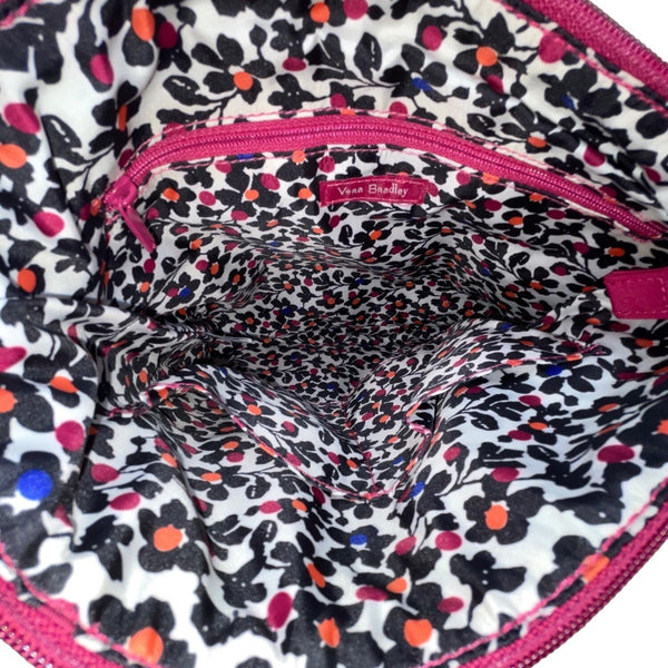 Vera Bradley Women’s Pink Quilted Zipper Closure Iconic Hipster Crossbody Bag
