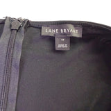 Lane Bryant Womens Black Midi Dress With Knot Front Size 18
