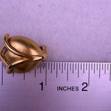 Monet Gold Tone Womens Metal Clip-On Earrings Round Dome Abstract Design