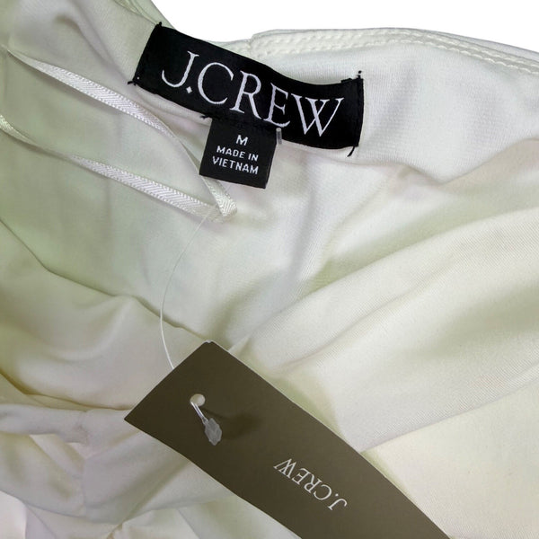 J.Crew Womens White Ruched Camisole Tank Top With Spaghetti Straps Size M