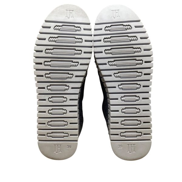 Ilse Jacobsen Women’s Blue Perforated Pattern Stitched Slip-On Shoes Size 39