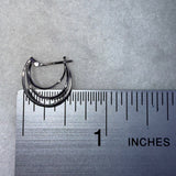 Sterling Silver Tone Womens Multi-Hoop 925 Earrings Lightweight Stylish Jewelry