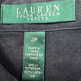 Lauren Ralph Lauren Womens Black Linen Belted Button-Up Pocket Shirt Dress Sz 2P