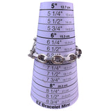 Lisa Greene Womens Silver Tone 950 Silver Toggle Clasp Chain Bracelet 7 Inches