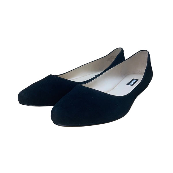 Nine West Women’s Black Suede Slip On Speakup Ballet Flats Size 7.5M
