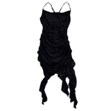 Fashion Nova Womens Black Floral Ruched Midi Dress Elegant Design Size XL
