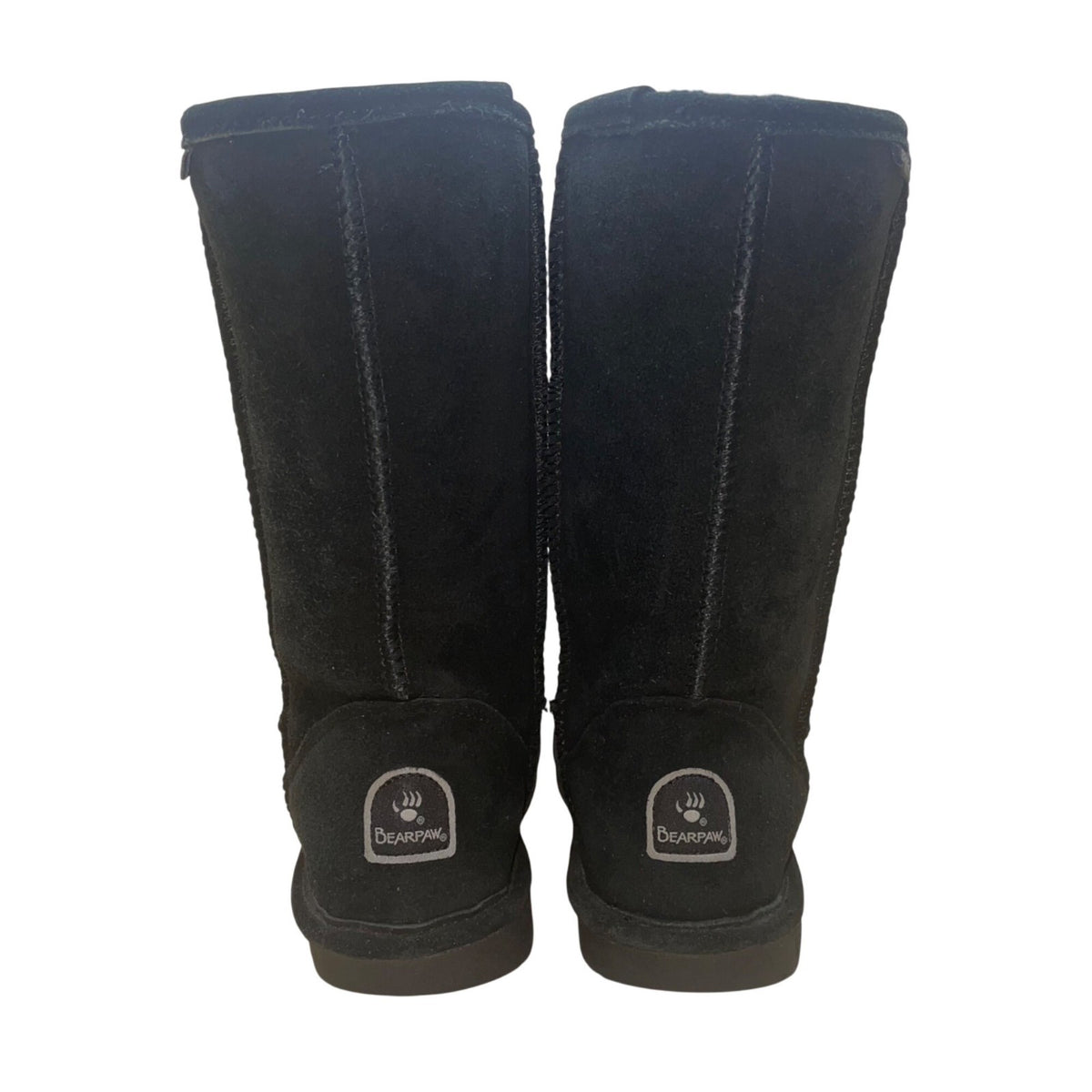 Bearpaw Women Black Suede Sheepskin Wool Blend Lining Emma Winter Boots Size 7