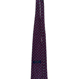 Brooks Brothers Mens Burgundy Silk Geometric Pattern Tie