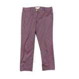 Michael Kors Womens Pink & Navy Cotton Blend Mid-Rise Cropped Pants Size 10P
