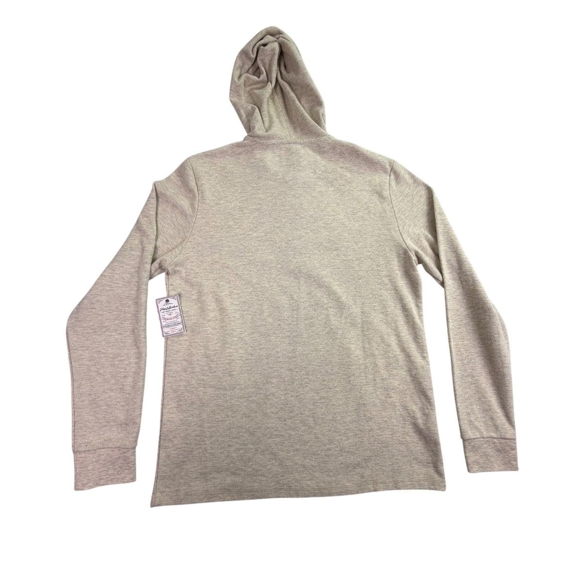 Flag & Anthem Mens Beige Cotton/Polyester Hoodie Sweater Waffle Knit Sz M - New