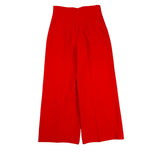 Zara Womens Red Wide-Leg High-Waist Trousers Size S