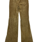 Context Women’s Tan Leather High-Waisted Flared Pants Size 6 - New