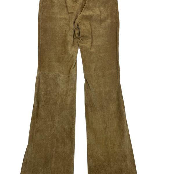 Context Women’s Tan Leather High-Waisted Flared Pants Size 6 - New