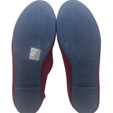 Veittes Women’s Burgundy Woven Slip-On Casual Ballet Flats Size 11W