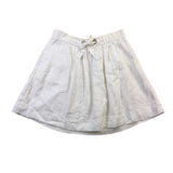 J.Crew Womens White Linen Skirt W/ Cotton Lining Drawstring Waist Size 2