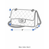 Wera Women’s Gray Leather Envelope Flap Adjustable Strap Compact Crossbody Bag
