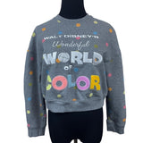 Disney Women's Gray 100 Word of Color Sweater Sz S
