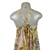 Cos Women's Yellow Floral Print Long Roper Summer Jumpsuit Sz S - NWT