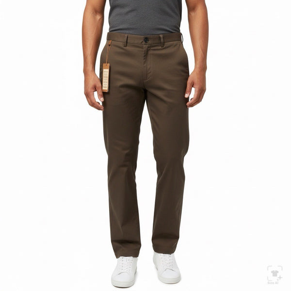 Haggar Mens Brown Pants Classic Fit Flat Front Sz 36W X 30L - New