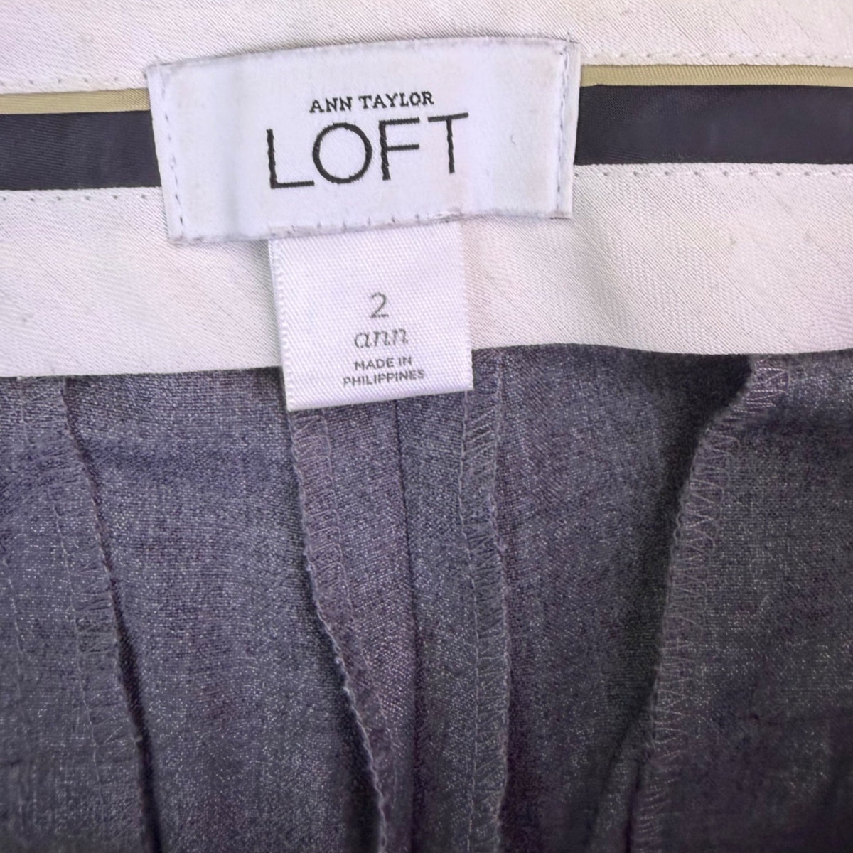 Ann Taylor Loft Women Gray Bootcut Dress Pants Size 2