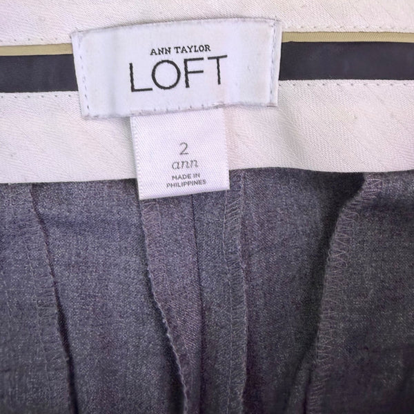 Ann Taylor Loft Women Gray Bootcut Dress Pants Size 2