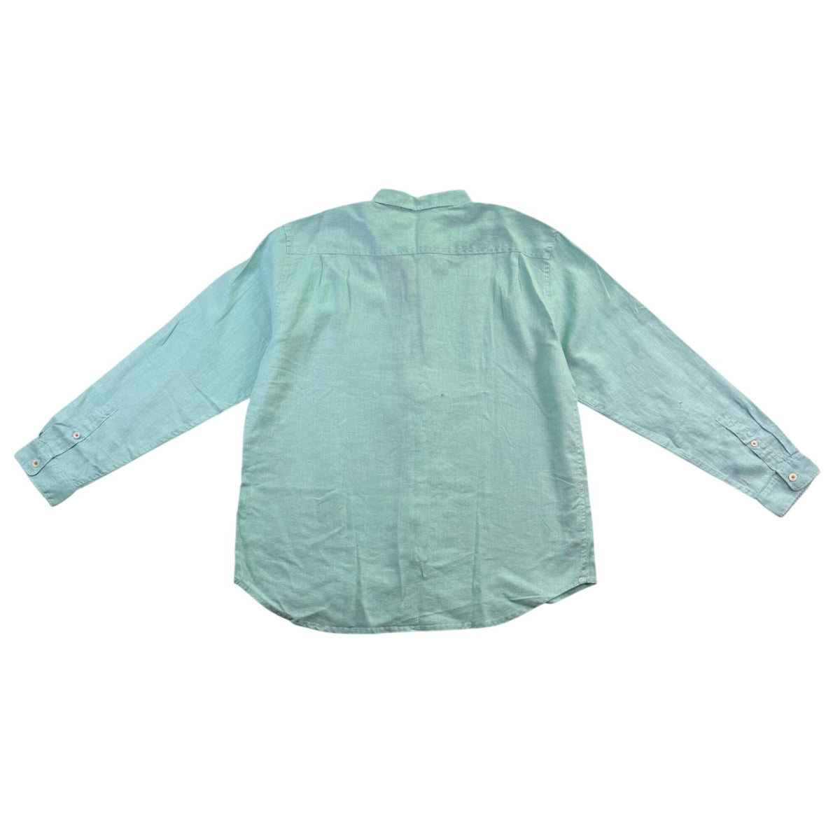 Tommy Bahama Mens Aqua Linen Long Sleeve Button-Up Shirt Sz XX-Large