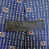 Parkster Mens Blue Silk Handmade Neck Tie Star Dot Pattern