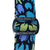 Vera Bradley Women’s Blue Quilted Floral Adjustable Strap Shoulder Tote Bag