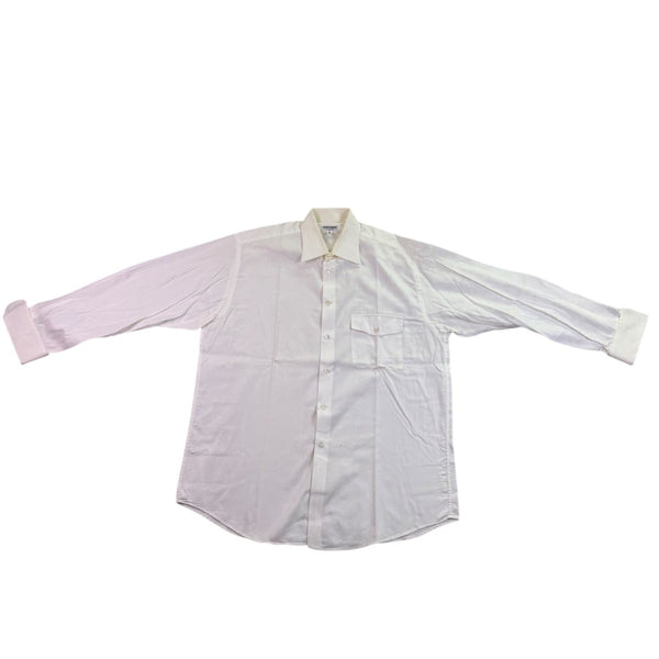 G  Armani Mens White Dress Shirt Cotton Button-Down Size 15 32/33