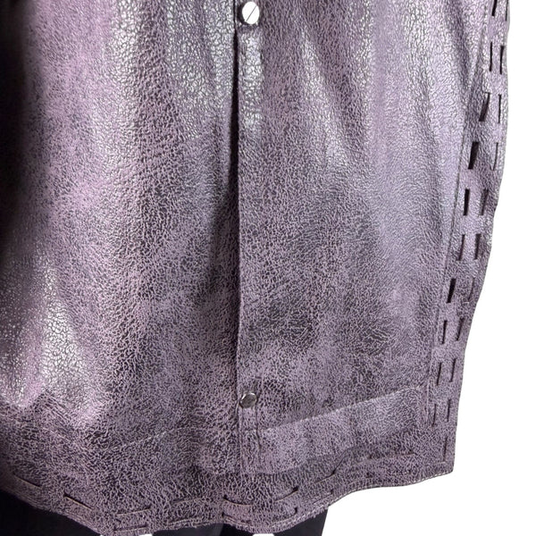 Lysse Womens Black  Jacket Large Lightweight Textured Asymmetrical