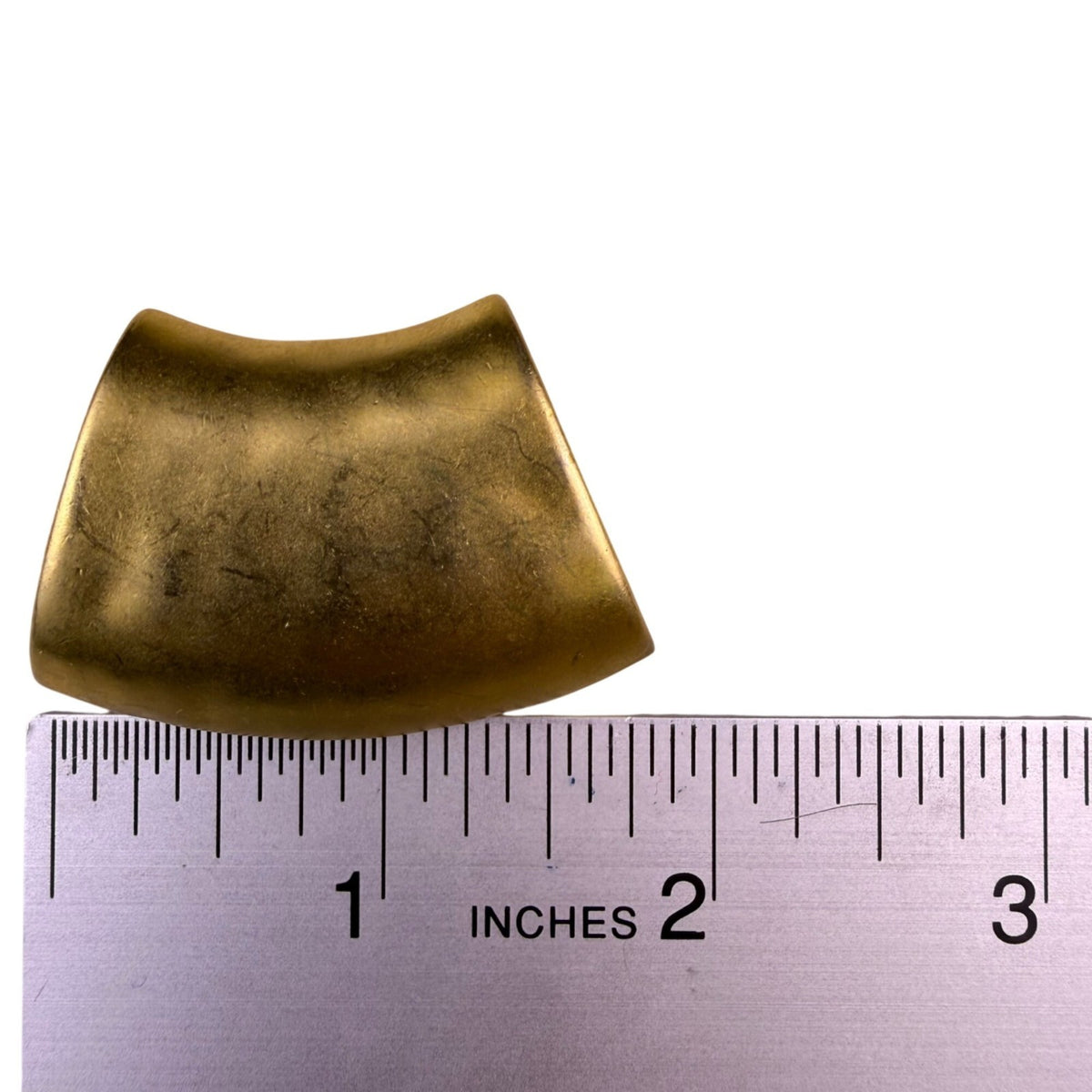 Gold Tone Womens Scarf Holder Vintage Polished Metal Accessory Curved Design