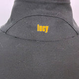 Lucy Womens Black Full-Zip  Jacket Stretch Fabric High Collar With Pockets Sz XL