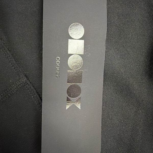 Ododos Womens Black Polyester/Spandex High-Waist Pocket Capri Leggings Size S -