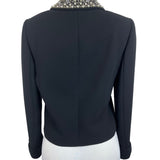 Tahari Arthur S. Levine Luxe Black  With Beaded Collar Womens Blazer Sz 6