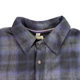 Eight Bells Mens Navy Blue Cotton Plaid Button-Up Long Sleeve Shirt Size L