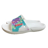 Crocs White Rainbow Tie-Dye Slippers Sandals Sz (Women 10 /Men 8) - NWOB