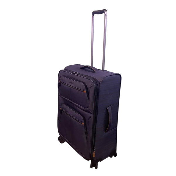Ricardo Men’s Gray & Blue Blend Nylon 4-Wheel Spinner Expandable Travel Luggage