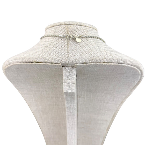 Asymmetrical Silver Tone Mayan Calendar Pendant Necklace Rope Chain