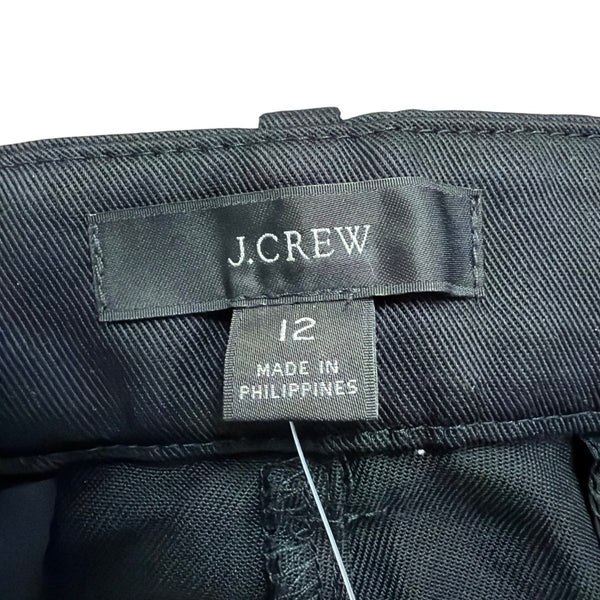 J.Crew Womens Black Lyocell Dress Pants Slim Fit Tailored Design Sz 12